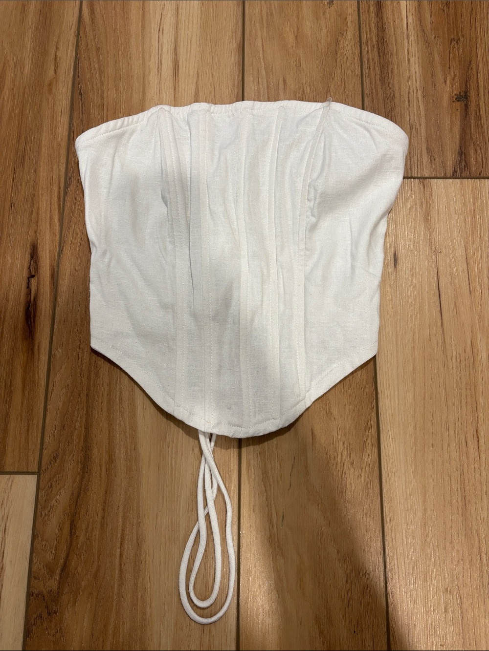White Kids One Piece Strapless Swimsuit